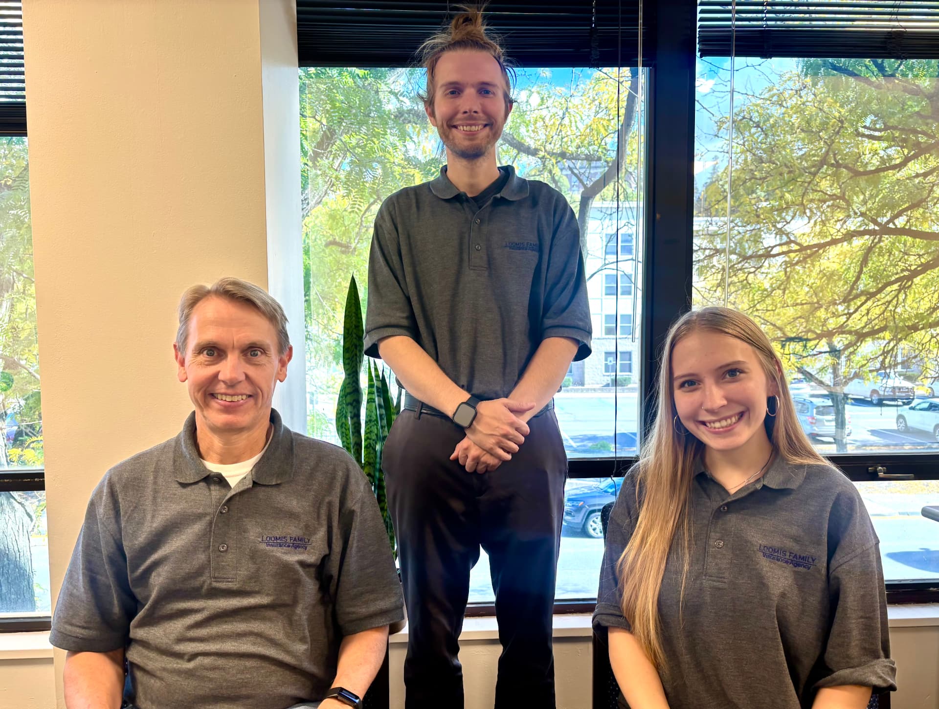 The Loomis Family Insurance Agency team at the office in Troy, NY